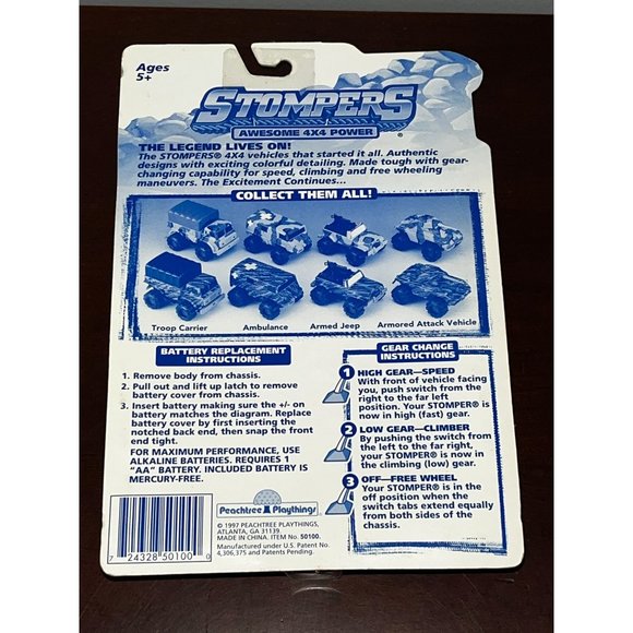 Vintage Stomper 4x4 toys Truck Military Ambulance Force Army New NOS - Picture 5 of 7